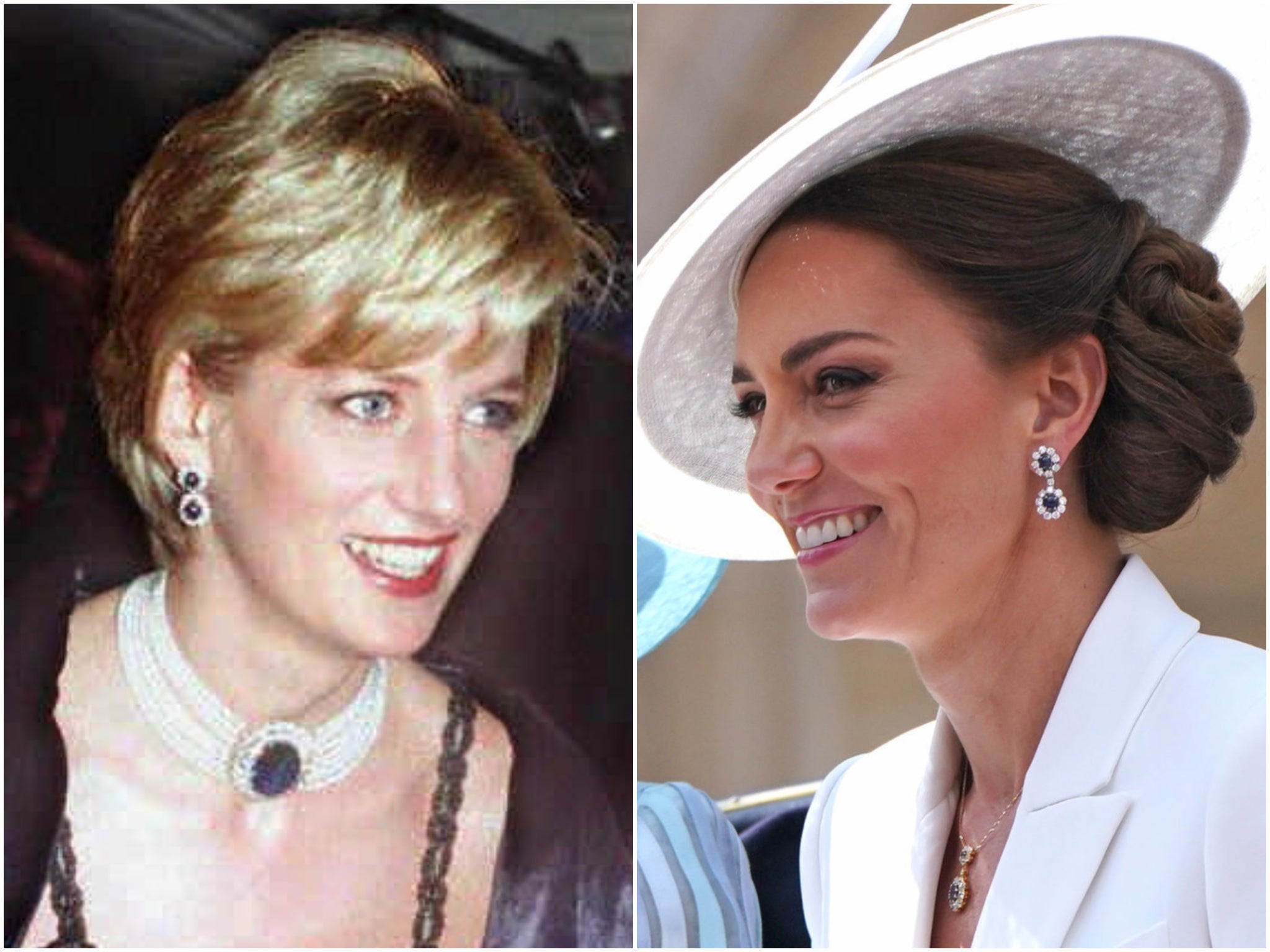 Kate Middleton wears Princess Diana's earrings during Trooping the Colour  parade | The Independent